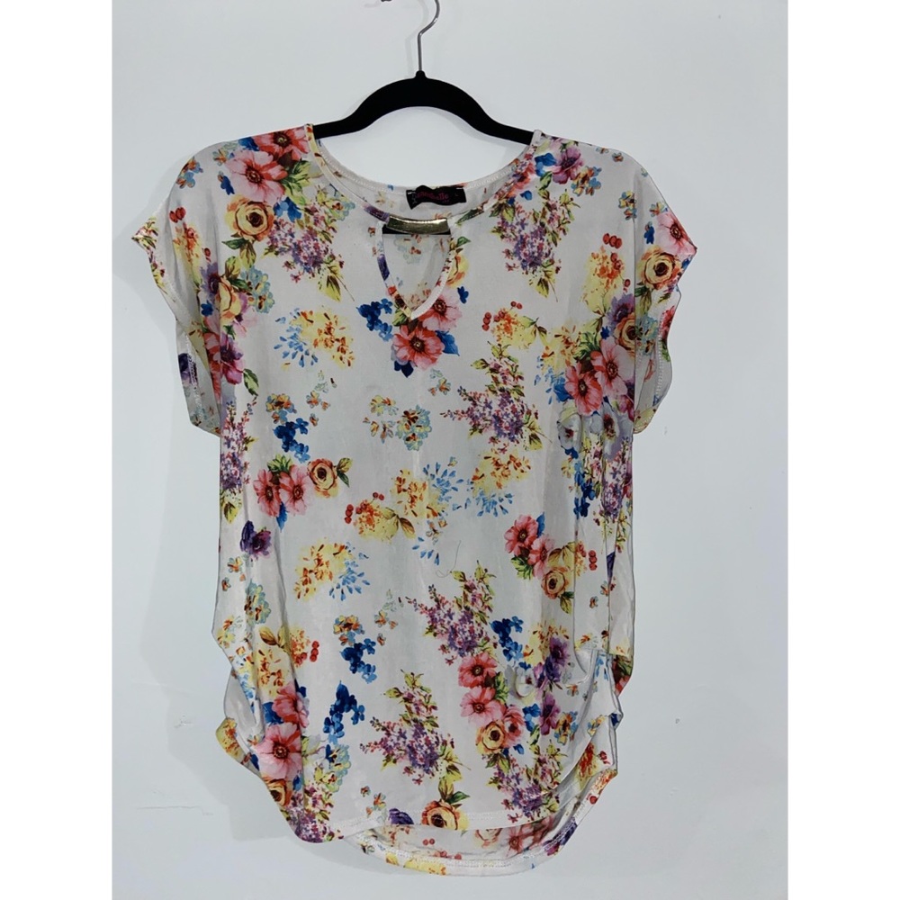 White & Floral Blouse